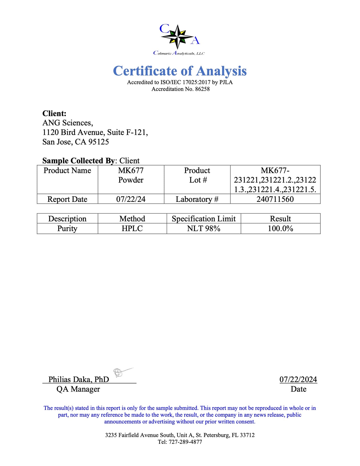 SCIENCE BIO MK-677 (Ibutamoren)